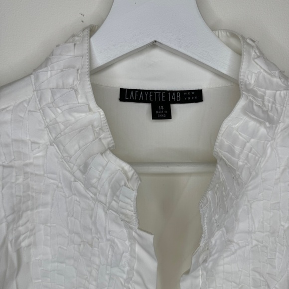 NWT Lafayette 148 Collared Shirt Size 14 - Picture 6 of 9